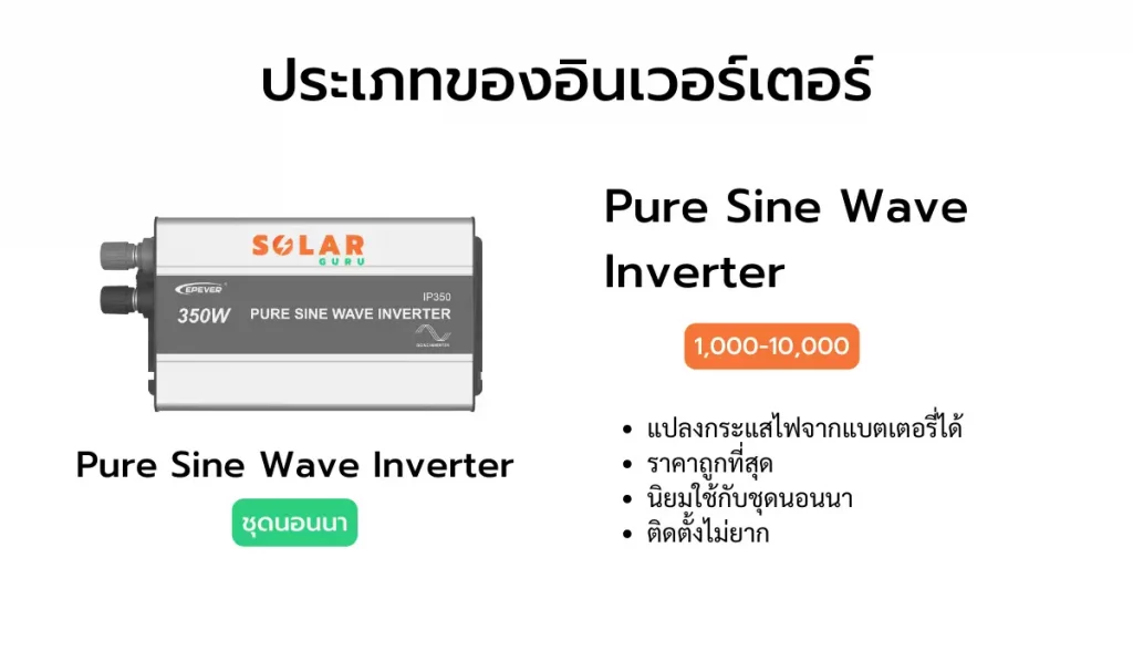 Pure Sine Wave Inverter - ใช้มากกับชุดนอนนา